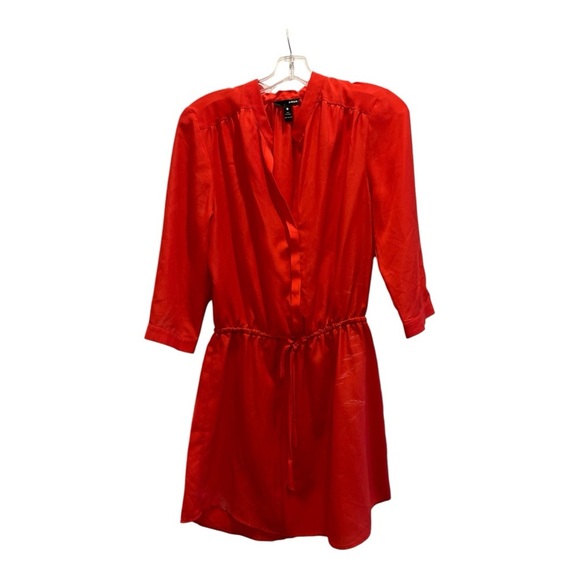 Aqua Bloomingdale’s Vibrant Red shirt mini dress-women’s size Medium - Picture 1 of 3